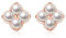 PHNIBIRD Perlenohrringe Silber 925 Kleeblatt Ohrringe Rosegold Schmuck Damen Süßwasserperlen Ohrstecker Geschenke für Mama Frauen Freundin