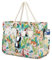 Suweir Strandtasche Groß Badetasche xxl Familie mit Reißverschluss und Nasstasche Damen Beach Bag Wasserdicht Shopper Tote Bag Weekender Saunatasche für Strand Pool Fitness Urlaub Wandern (Zoo)