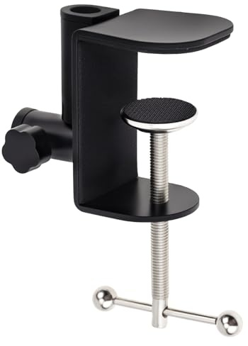 OriGlam C-Clamp Base Stand Mounting Accessory, Metal Table Mount Desk Clamp for Desktop Lamp Monitor Microphone Mic Arm Stand (12mm/0.47 Dia Hole)
