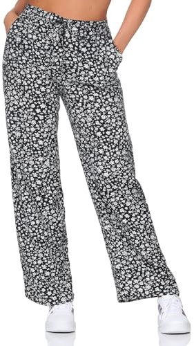 ONLY Damen Viskose Stoffhose Onlnova Life Palazzo Pant Lange Sommerhose Wide Leg 15264446 Lily Pad 628 Dreaming floral 38