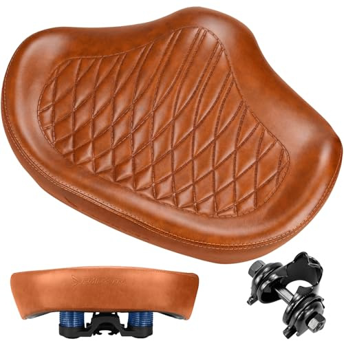 KOOOGEAR Übergroßer Fahrradsattel Herren Damen,Bequem,Extra Breit,Atmungsaktiv,Ergonomisch,Universal Ersatz Fahrradsitz für Cityrad,Ebike,Heimtrainer,Mountainbike