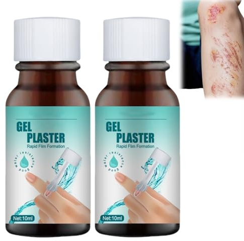 2Pcs Skin Liquid Plaster,Liquid Wound Dressing,Skin Glue for Wounds Human,Waterproof Spray Plasters,Breathable Liqui/d Plaste/r,Waterproof Spray Woun/d Stick Protective,Quick Dry Gel Liqui/d Plaste/r
