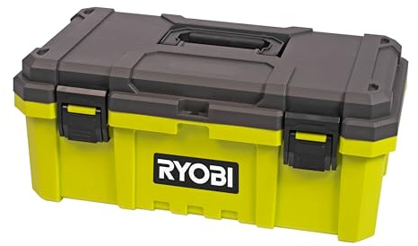 RYOBI RSTB19 Tool Box - 27L Capacity Metal Fasteners Perfect for DIY Tool Box with Storage, Practical and Strong