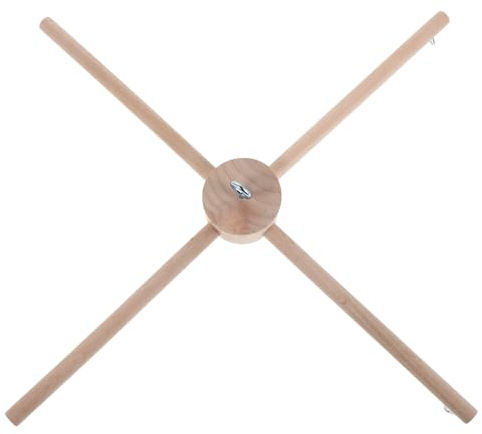 Housoutil Mobile Bastelset Holz Windspielständer für Kinderbett und Balkon Stabiler Windspielhalter Innen und Außendekoration Selbstgemacht Holzrahmen