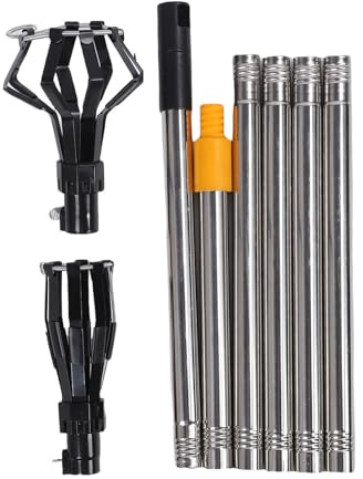 Aramox Changeur D'ampoule 1,8 M Kit de Changeur D'ampoule Télescopique Haute Portée avec Ventouse pour Plafond Haut et éclairage encastré