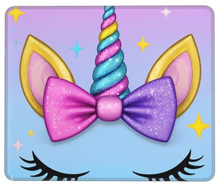HLBSDM Tapis de Souris d'ordinateur Licornes Pastel, Base en Caoutchouc antidérapante, pour Ordinateur Portable, 17,8 x 21,8 cm (7 x 8,6 Pouces).
