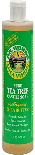 Dr. Woods Pure Castile Soap with Organic Shea Butter – Tea Tree – 16 oz by Dr. Woods