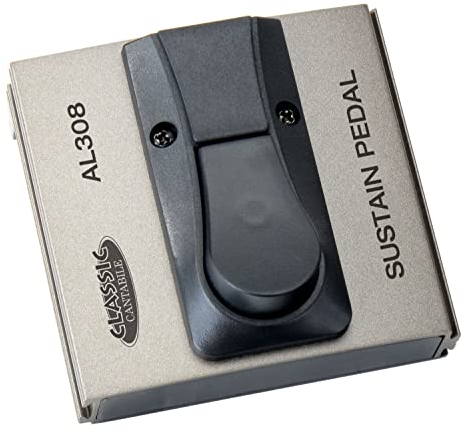 Classic Cantabile AL-308 Fußschalter (Verstärker Umschalter, Fußtaster, Sustain/Drive Pedal, Umschalter Polarität, Klinke mono Anschluss, 94 x 88 x 50 mm)