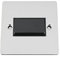 Fan Isolator 3 Pole Switch - Polished Chrome - Flat - Black Insert Plastic Switch