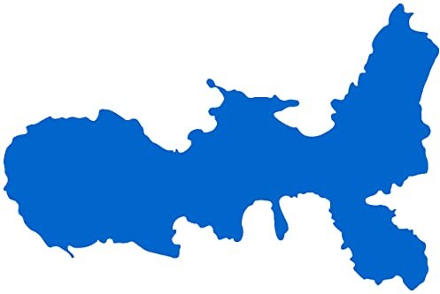 Samunshi® Elba Aufkleber Insel 10 x 6,6cm azurblau