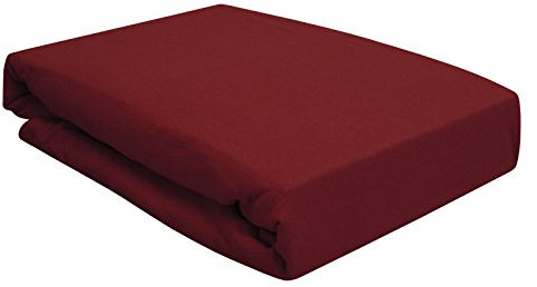 Spannbettlaken für Wasserbett/Boxspring Bett/Übergrößen 180x200-200x220 cm Bordeaux (Bordeaux/weinrot/Wine red)