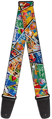 buckle-down Gitarrengurt 34-60 Muppets Postage Stamps Stacked
