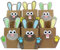 Papierdrachen DIY Osternester zum Befüllen und Basteln - Geschenktüten für Kinder mit Osterhasen in grün blau gelb - Ostergeschenke verpacken - Osterdeko - Ostern