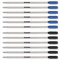 Quality Ballpoint Pen Refills, Compatible with Cross Pen, 8513 (6 x Blue Ink + 6 x Black Ink)