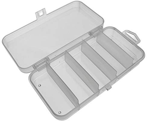 Akaddy Plastique 5 Compartiments Pêche Boîte d'accessoires Poisson Leurre Crochet Appât étui de Rangement