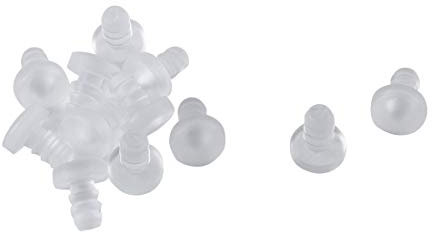 sourcing map Topes Claros Suaves Parachoques Se Deslizan, Tapa De Tabla De Cristal De Muebles Al Aire Libre del Patio Escritorio 5mm 12 pcs 5mm