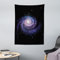 ABAKUHAUS Galaxis Wandteppich, Celestial Galaxy Staub aus Weiches Mikrofaser Stoff Waschbar ohne Verblassen Digitaldruck, 110 x 150 cm, Schwarz Lila