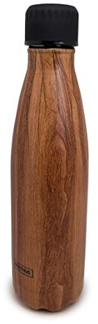 Nerthus FIH 516 Thermos Double paroi pour friandises et Chaudes Design Bois d'acier Inoxydable 500 ML sans BPA, 18/8