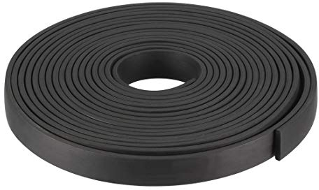 sourcing map Gummidichtung Gummistreifen Massiver Rechteck 15mm Breit, 3mm Dick, 5 Meter Lang, Schwarz