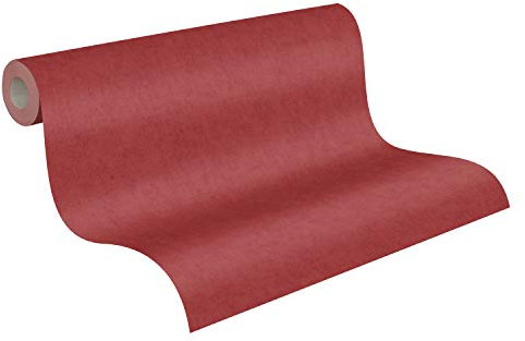 A.S. Création Vliestapete Geo Nordic Unitapete einfarbig 10,05 m x 0,53 m rot 375365 37536-5