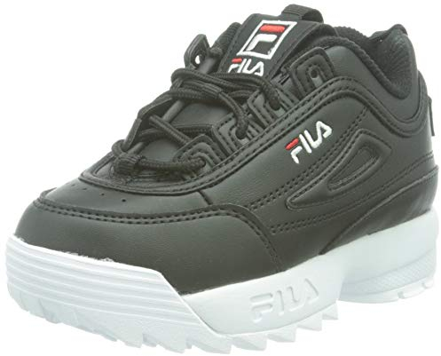 Fila Disruptor Teens, Scarpe da Ginnastica Unisex - Bambini e Ragazzi, Nero, 37 EU