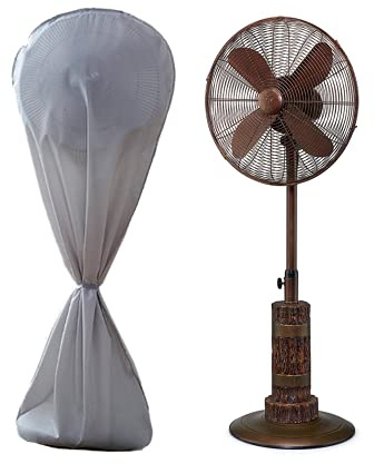 J&C Fan Cover Fan Dust Cover Waterproof Stand up Floor Fan Covers Outdoor Pedestal Fan Cover Standing Round Fans Dustproof Covers Indoor Room Fan Household Large 420D (No Fan)