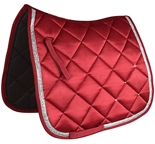 Horsenjoy Schabracke Satin Dressurschabracke (weinrot)