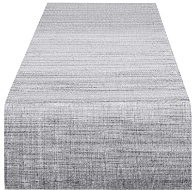 Delindo Lifestyle® Tischläufer Samba Home, grau, 40x160 cm, Fleckschutz, abwaschbar, für Indoor und Outdoor