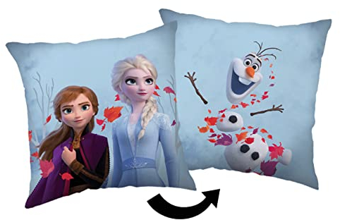 Jerry Fabrics Frozen 2 Anna ELSA Olaf Kissen Kuschelkissen Dekokissen 40 x 40 cm