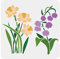 FINGERINSPIRE Blumenstrauß Schablone 30x30cm Narzisse Blume Malschablone Glocke Orchidee Malerei Schablone Kunststoff Frühling Pflanze Blume Blatt Schablone für Malerei auf Holz Leinwand Papier