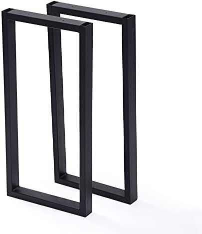 [en.casa] Tischgestell Møldrup Tischkufen im 2er Set für Esstische Tischbeine 56 x 27 cm cm Möbelfüße aus Stahl Schwarz