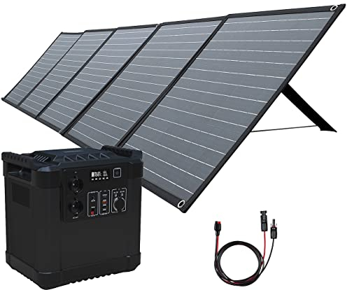 Batterie nomade HSG-1150 avec panneau solaire 200 W et câble [revolt]