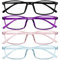 URAQT Blaulichtfilter Brille, Anti Blaulicht PC Gaming Brillen Modebrille, Blue Light Blocking Glasses, Ohne Stärke Blaufilter Brille für Damen und Herren (Rosa+Blau+Tiefpurpur+Schwarz)