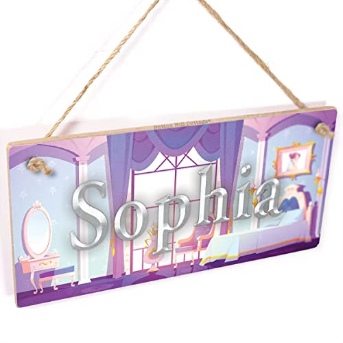 Personalised Bedroom Door Sign - Purple design door plaque add your name