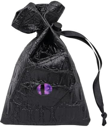Tiardey Borsa per dadi Dragon Eye, 3-6 dadi, custodia in pelle per dungeon e draghi, accessori per giochi di ruolo, giochi di ruolo da tavolo