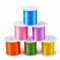 Pandahall 6 rotoli di filo elastico colorato per perline, 0,7 mm, piatto e resistente, per la creazione di collane, bracciali e gioielli