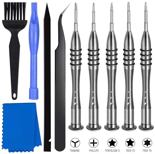 S&L ENTERPRISE Professional 10 in 1 Repair Screwdriver Toolkit for MacBook Pro/Air with Pentalobe 5 Torx T5 / T6 Retina Tri Wing Phillips
