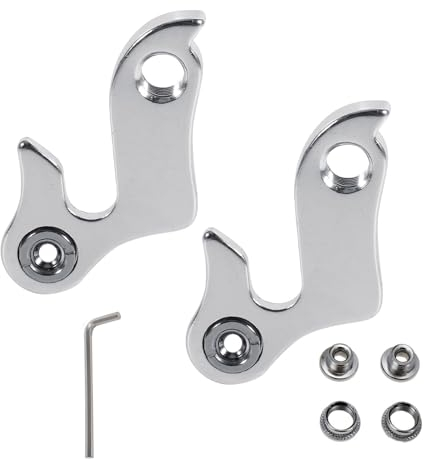 2 Stück Schaltauge, Mech Schaltwerk, Aluminiumlegierungs Schwinghaken Adapter, mit Befestigungsschrauben, für Fahrräder, Nr. 1