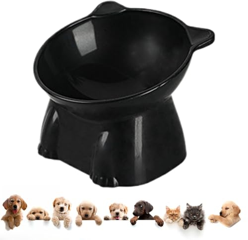 Qutalmi Cuencos de Comida elevados para Gatos,Cuenco Elevado para Gatos,Cuenco Elevado Inclinado para Gatos | Cuencos de alimentación para Gatos, Plato Alto para Gatos, Cuenco de Agua Elevado para