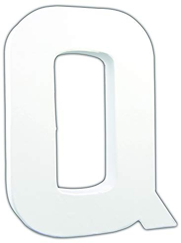 Décopatch AC716Cpack 3x Buchstabe Q aus Pappmaché 3x17x20,5cm Weiß