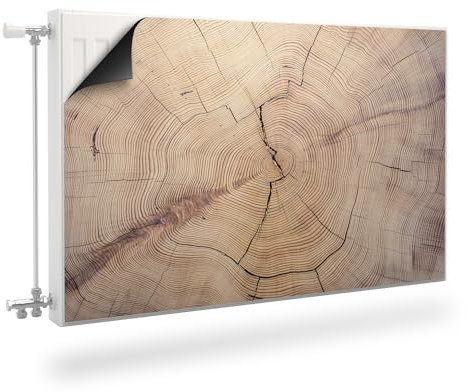 Muralo Heizkörperverkleidung, magnetische Heizkörperabdeckung für Plattenheizkörper aus Stahl oder Blech - Geruchlos und sicher für Gesundheit - Holz Br. 120cm x Hö.60cm