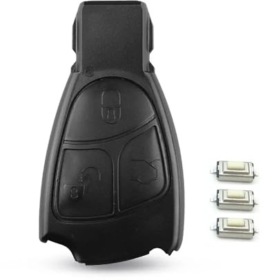 HooRLZ Mercedes Key Shell Case for M-ercedes A B C E M R S CL CLK SL SLK Class W164 W202 W203 W208 W209 W210 W211 W220 W245 W251 C215 C208 R230 R171 S2 003 key key0Mercedes Key 3 Buttons