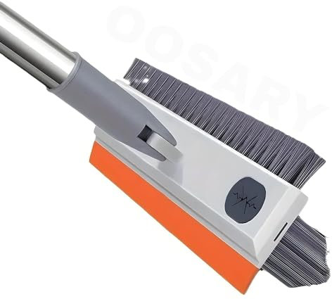 OOSARY Silicon Toilet Cleaning Brush with Slim No Slip Long Handle Toilet Brush 360 Degree Deep Golf Shape Silicone Toilet Brush with Self-Adhesive Wall Hook (1-Heavy)