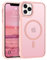 BENTOBEN Coque pour iPhone 11 Pro Magnétique Etui avec Protection Antichoc de Grade Militaire,Dos Mat Grivé Translucide Anti Rayures Doux pour la Peau Housse iPhone 11 Pro 5.8-Rose