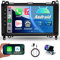4G+64G Wireless Carplay Android Autoradio für Mercedes Benz A/B Class W169 W245 B200 W639 Vito Viano W906 Sprinter 9 Zoll Autoradio mit Android Auto Navi GPS WiFi Bluetooth FM/RDS/32EQ Rückfahrkamera