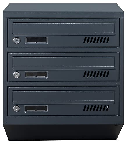 Euroskrzynki GDS3 Briefkastenanlage RAL 7016, Wandmontage, Modern, Antrazit