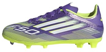 adidas Unisex Kids' F50 League Firm Ground/Multi Football Boots Kids Purple 5.5