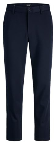 Jack & Jones Chino Hose Herren Regular Fit – Chinohose Männer aus Recyceltem Polyester – Klassische Performance Pants Herren Hose mit Stretch, Mid Rise, Umschlag-Saum