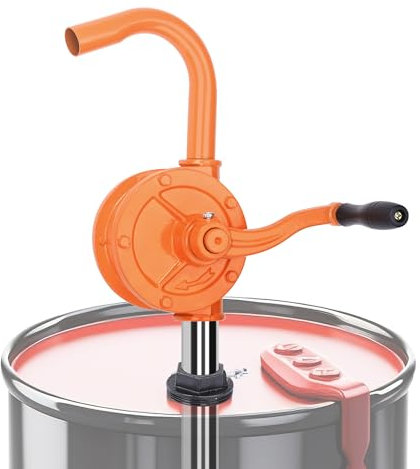 PHATRIP Pompa a manovella con manovella girevole e manuale, robusta ghisa per taniche, benzina, diesel, carburante, garage, barile dell'olio, pompa a mano