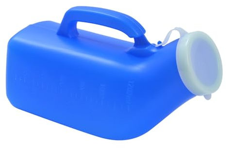 Orinal portátil para hombres con tapa, 1200 ml de capacidad para hombres, para hospital, incontinencia, viajes, camping (1)